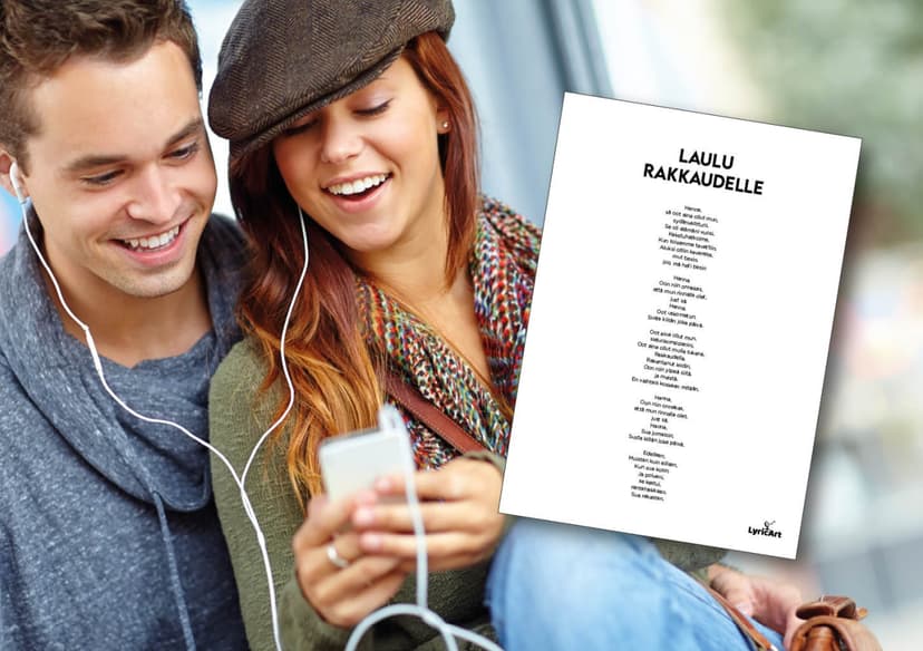 Kustomoitu biisi + A4 juliste sanoituksista | Online