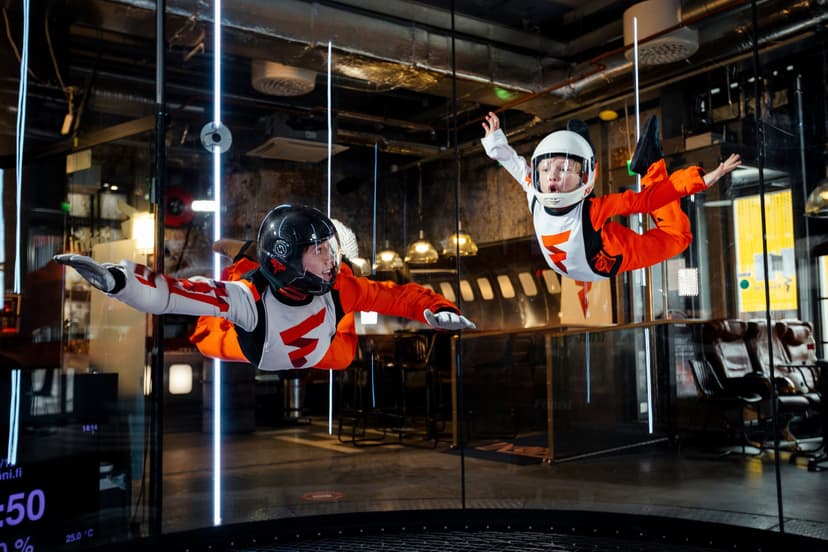 Fööni-vapaalentoelämys kahdelle lapselle + videot | Helsinki